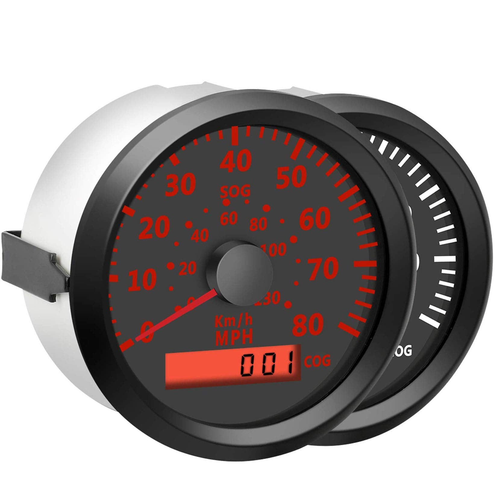 SAMDO 85mm Universal GPS Speedometer 80MPH with Backlight 12V/24V for Marine Boat