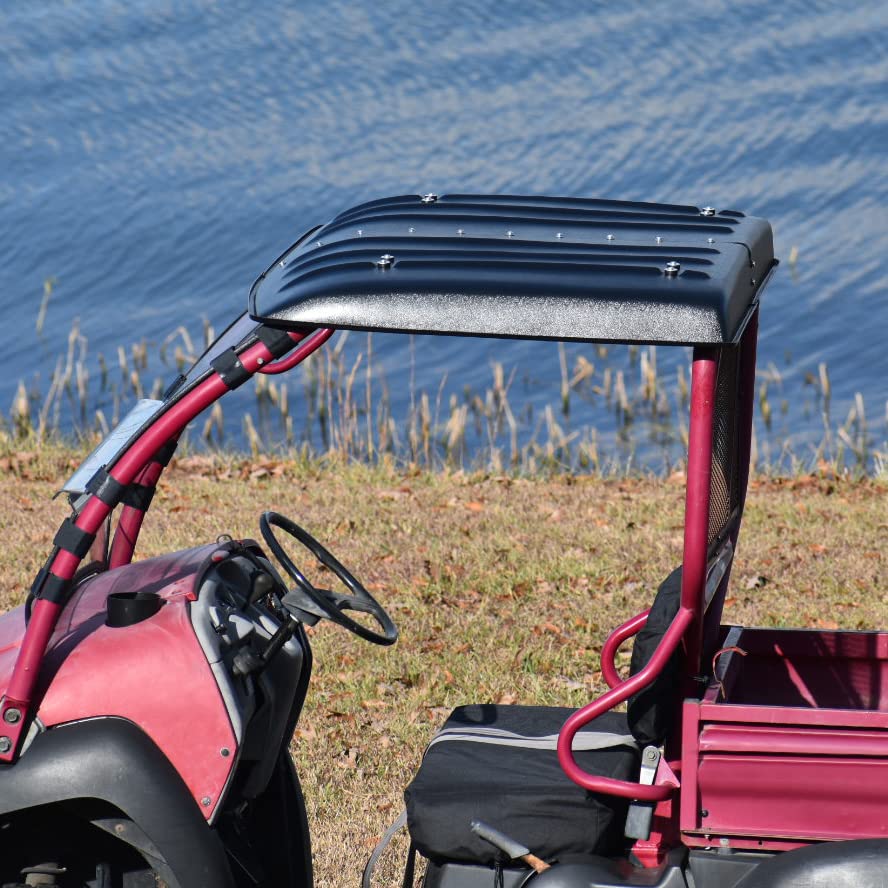 KUAFU Hard Roof Top for 2005-2024 Kawasaki Mule 600 610 SX 4X4 UTV, Black Plastic Replacement