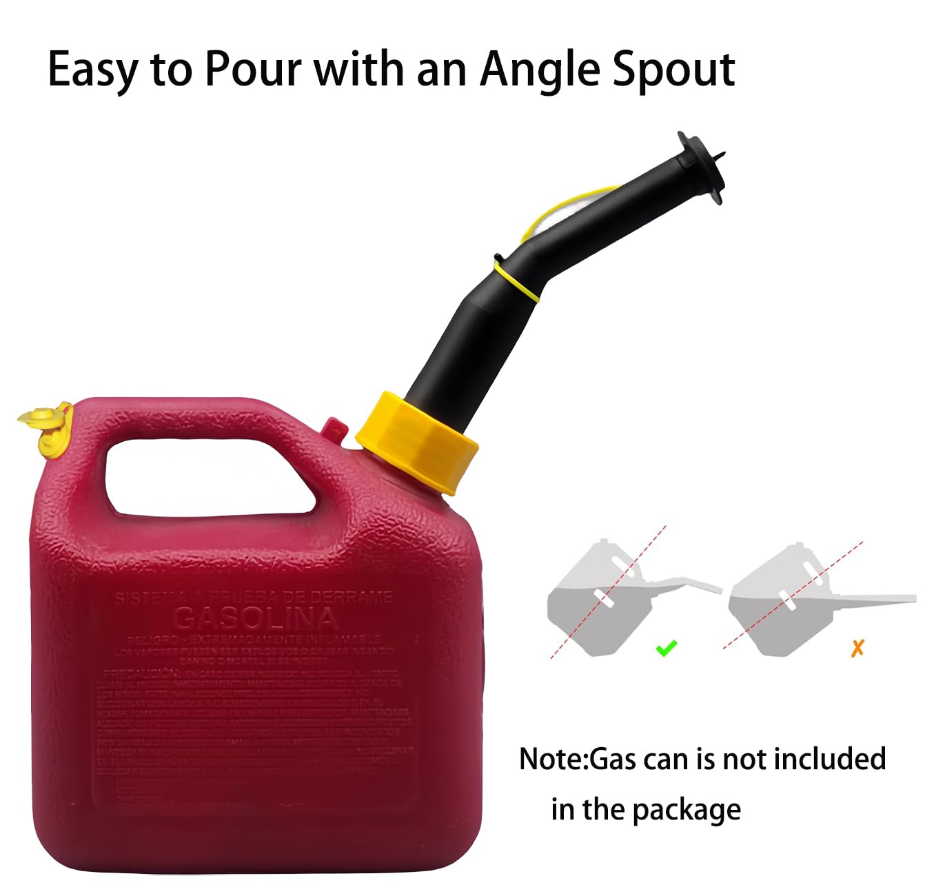 Gas Can Spout Replacement Universal Kit Leakproof Angle Nozzles Gasket Filter Screen Vent Cap Drill Bit For Old Style Gas Can Co