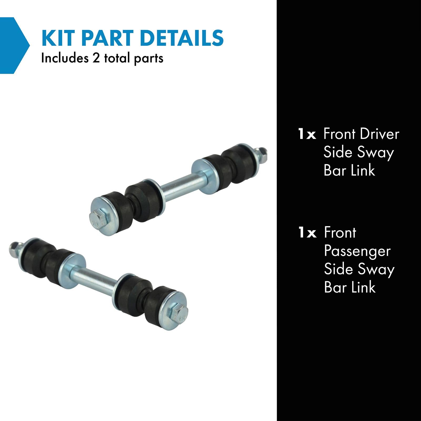 Trq Front Stabilizer Sway Bar End Link Kit Pair Left & Right Set For Dakota Ram Van