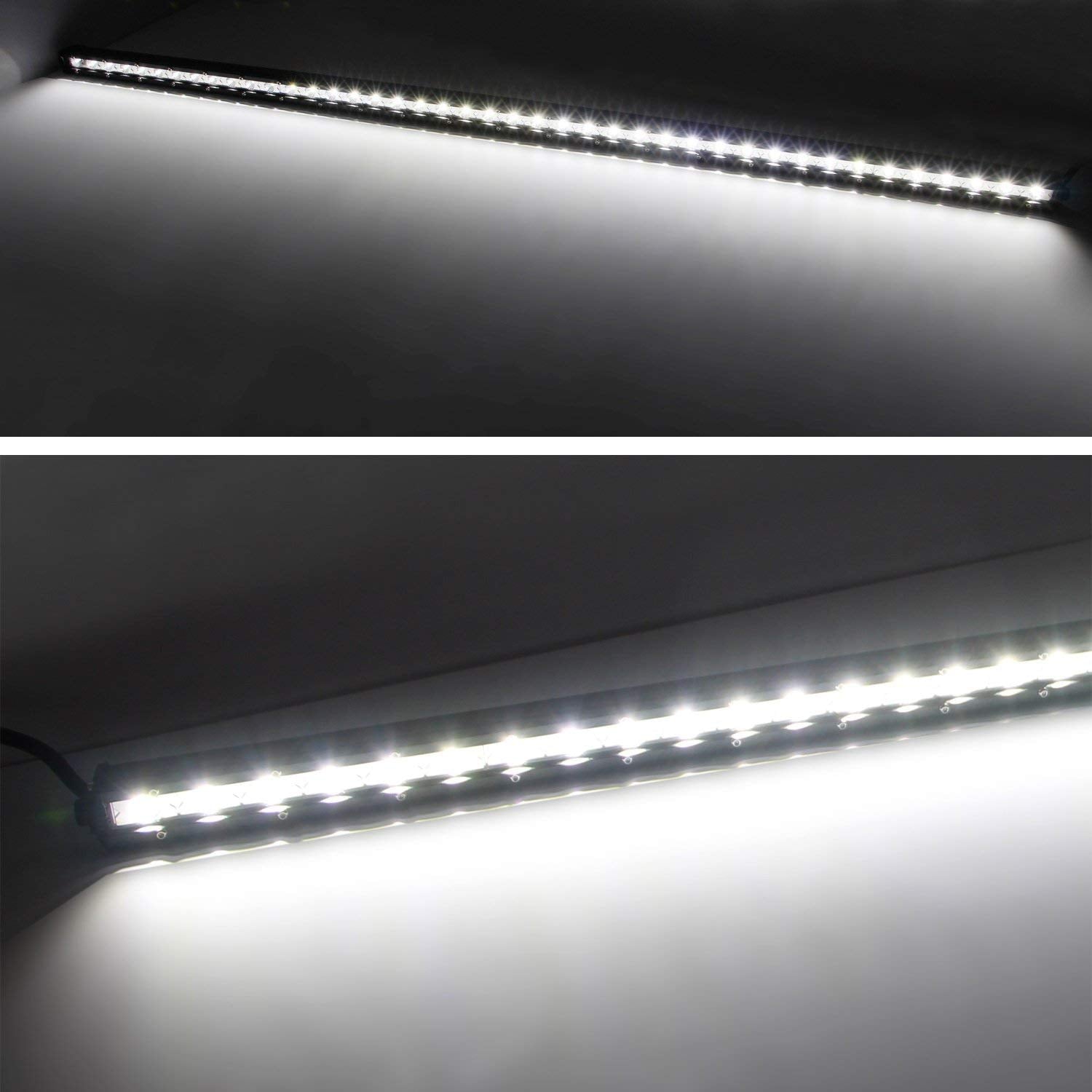 iJDMTOY 36-Inch LED Light Bar with Hood Mount Brackets & Wiring Kit - White, CREE LED, Compatible with 2014-2021 Toyota Tundra