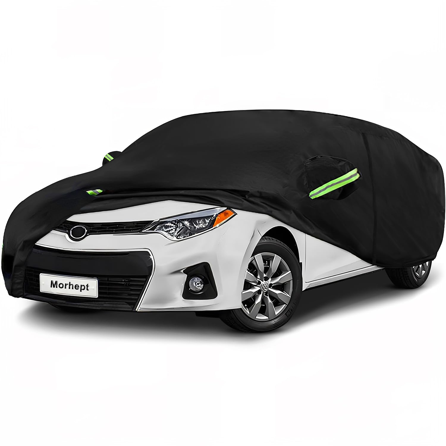 Morhept Car Cover Custom Fit For Toyota Corolla, Waterproof All Weather Full Exterior Cover Rain Snow Uv Protection Cover With D