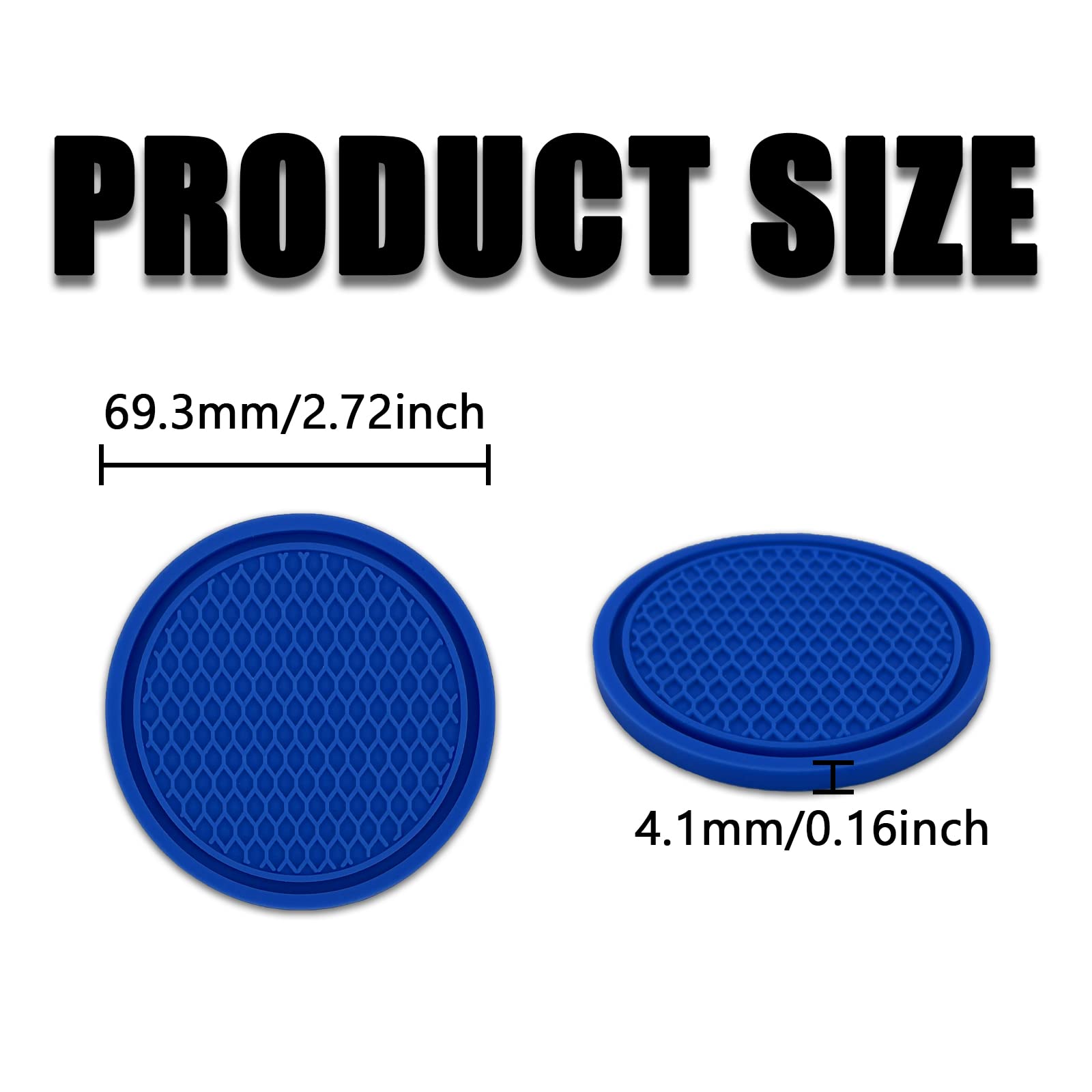 Msyuusr 4Pcs Car Cup Holder Coaster, Silicone Honeycomb Auto Anti Slip Insert Coaster, Universal Car Accessories For Most Car In