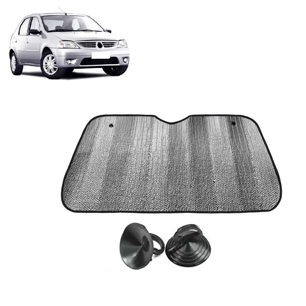 Car Windshield Sun Shade UV Rays Protector Silver Sunshade Solar Reflective suitable for Mahindra Logan
