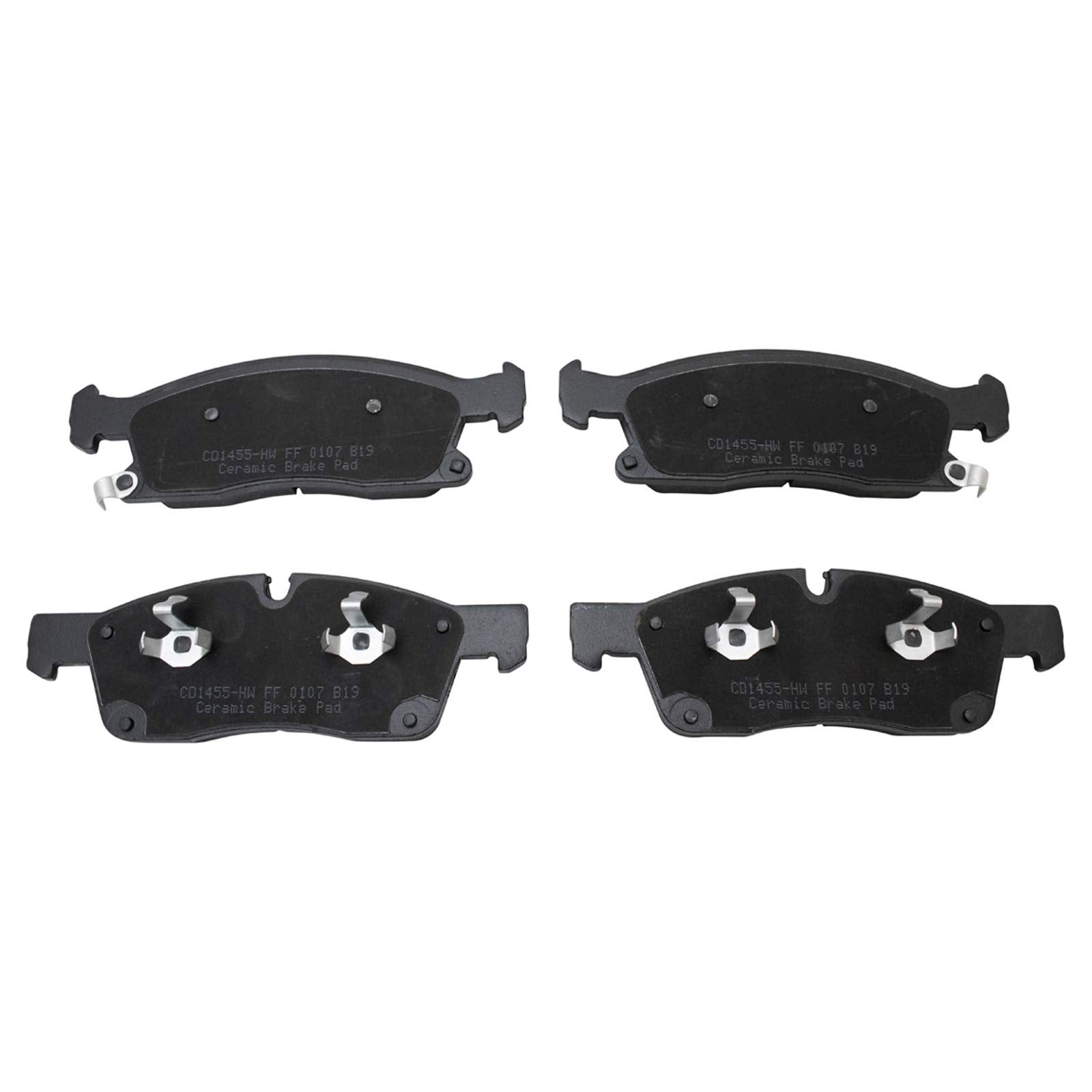 TRQ Front Brake Pads Ceramic Compatible with 2011-2016 Dodge Durango Jeep Grand Cherokee