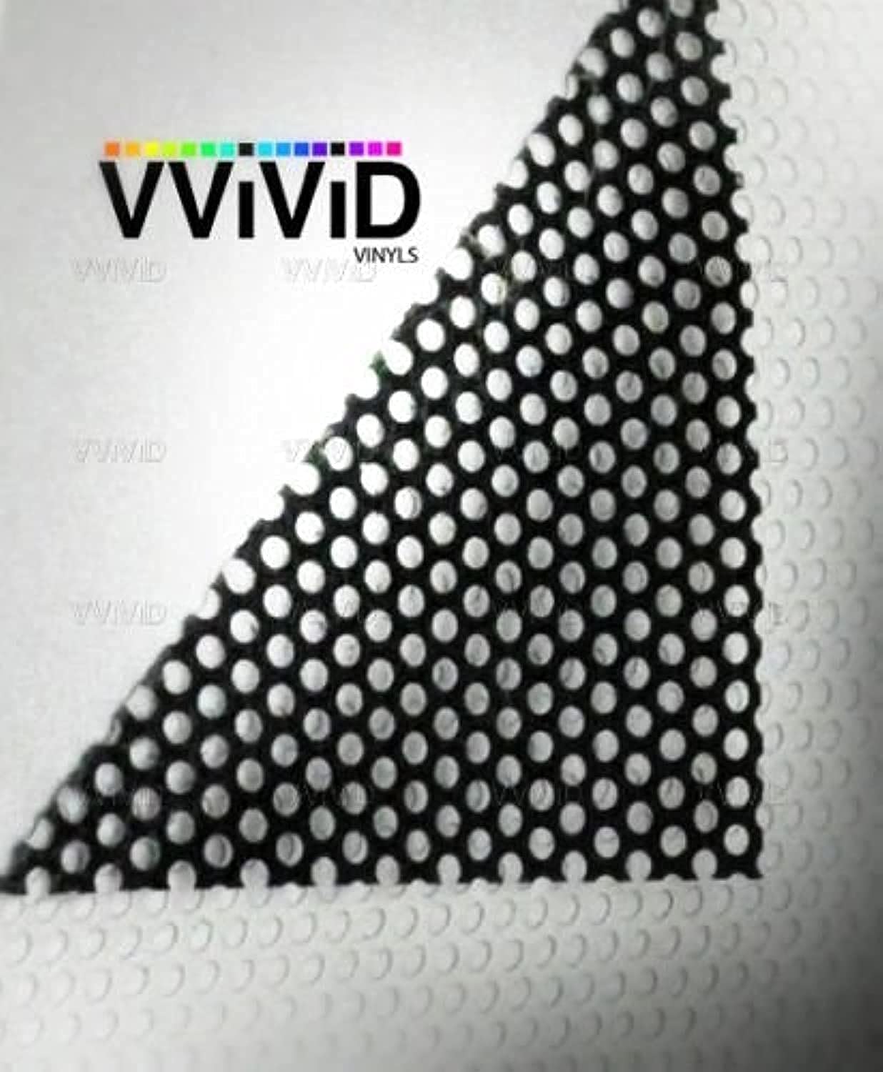 Vvivid One Way Perforated Window Vinyl Privacy Wrap Film Roll Decal Sheet Diy Easy To Use Air-Release Adhesive (1.5Ft X 54 Inch)