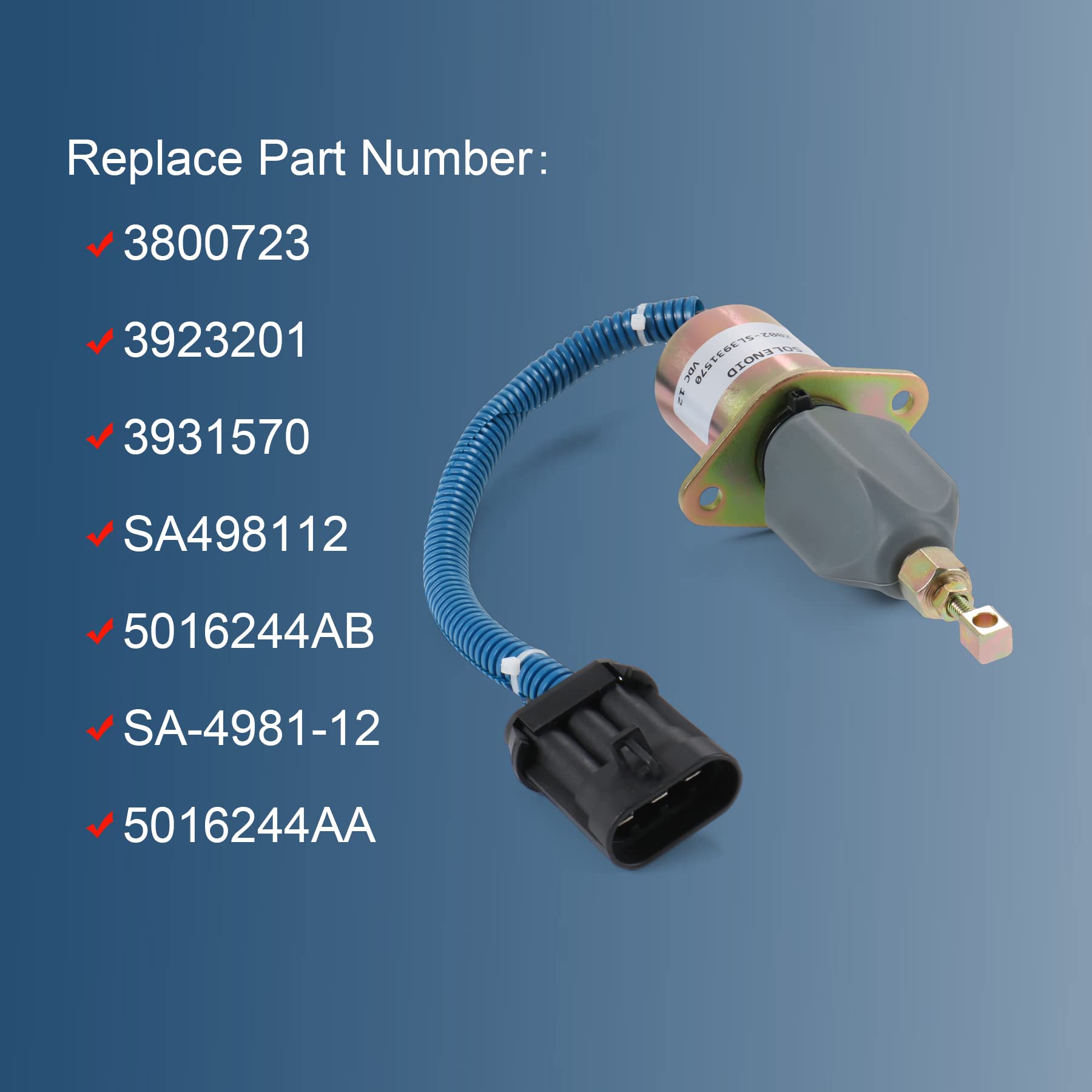 JDMSPEED Fuel Shut Off Solenoid 3931570 for Dodge Cummins 94-98 5.9L Diesel