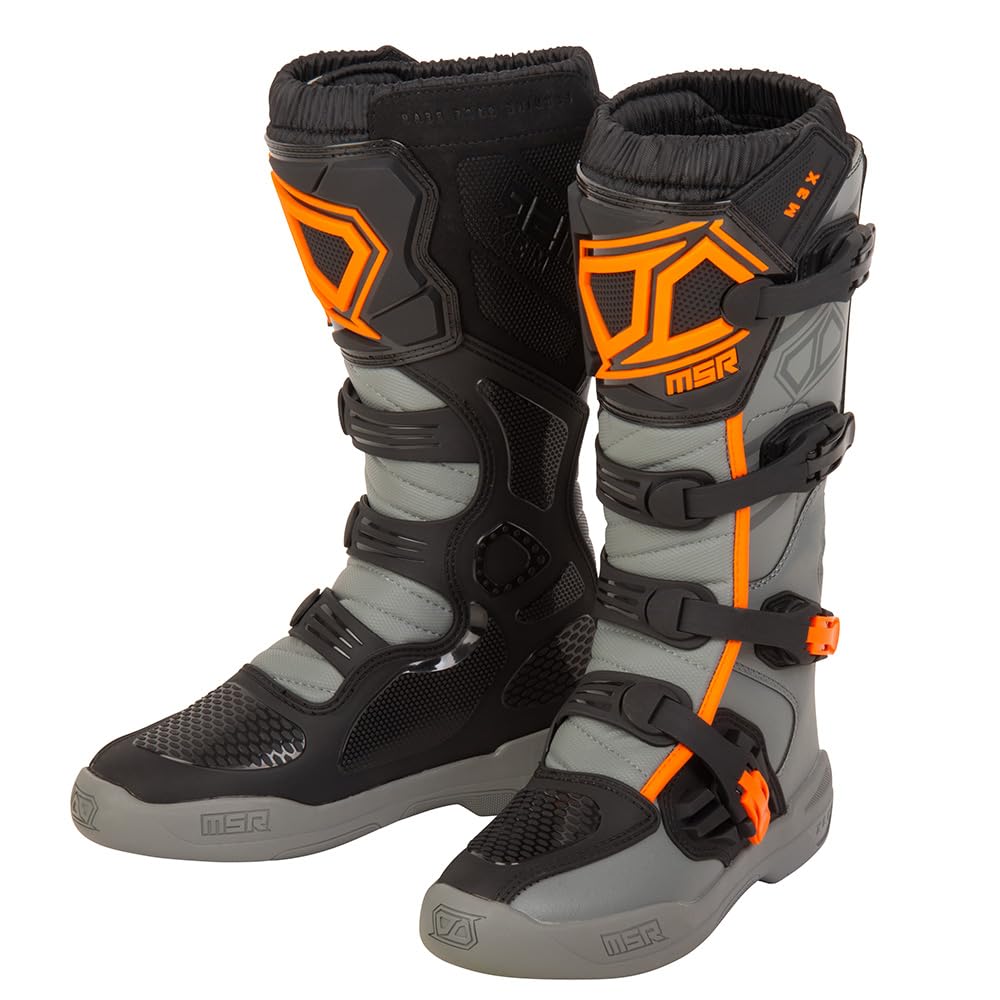 MSR M3X Motocross Boot (8, Grey/Orange)