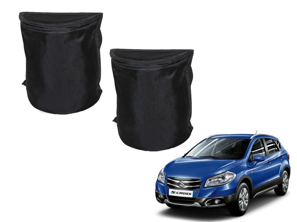 Kozdiko Semi Cylindrical Car Dustbin Set of 2 Pcs for Maruti Suzuki S Cross