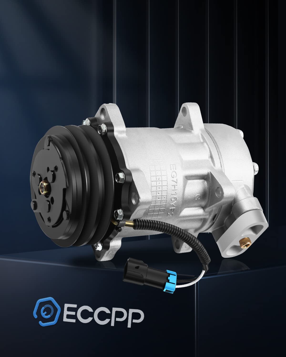 Eccpp Ac Compressor 1999-2002 Fit For Peterbilt 330 357 377 378 379 6.6L 7.2L 8.3L 10.0L 10.3L 10.5L 10.8L Sd7H15 Air Conditioni