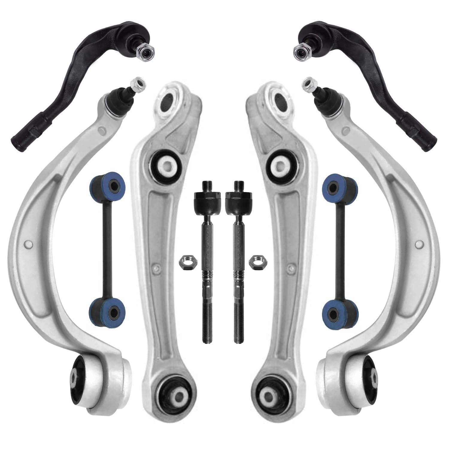 Detroit Axle - 10pc Front End Kit for Audi A4 A5 Quattro Allroad Q5 RS5 S4 S5 Macan, 2 Lower Forward Control Arms 2 Lower Rearwa