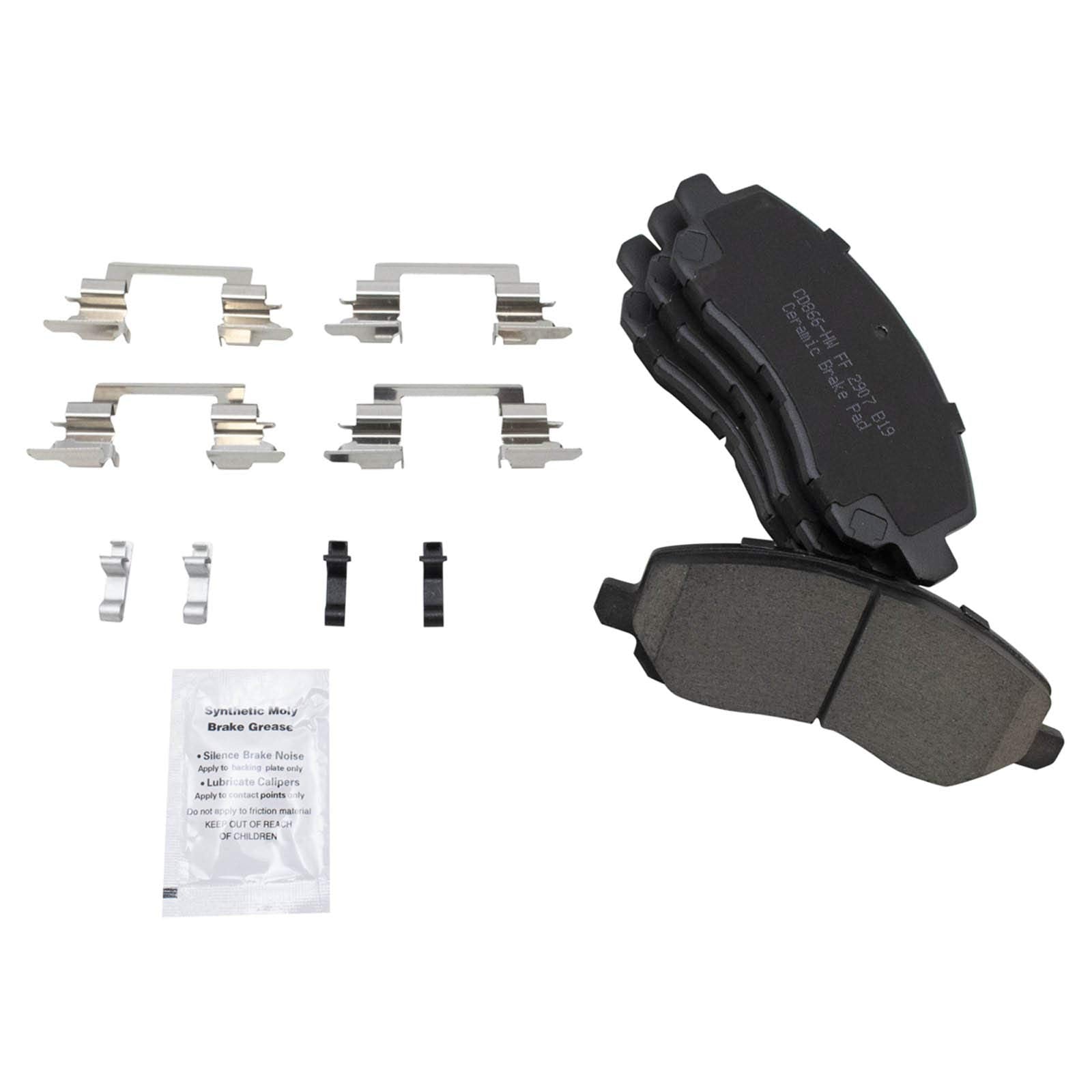 Trq Front Brake Pad & Rotor Kit Brake Pads Brake Rotor Ceramic Compatible With 2007-2012 Dodge Caliber 2008-2017 Mitsubishi Lanc