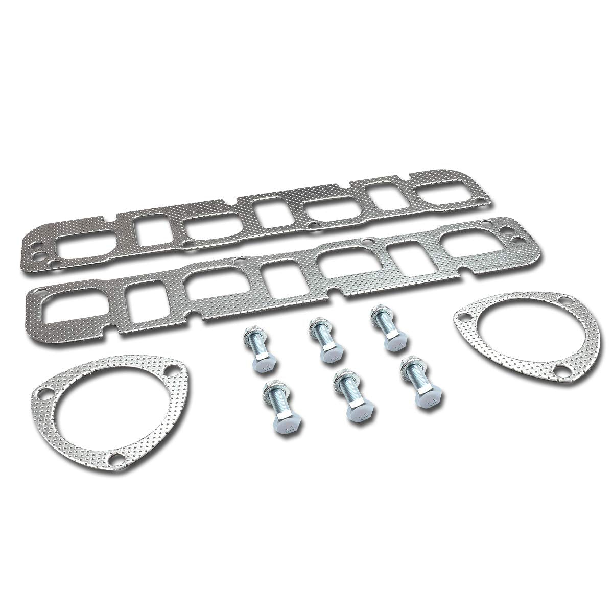 Aluminum Exhaust Manifold Header Gasket Set Compatible With 06-19 Dodge Ram Truck 5.7L V8