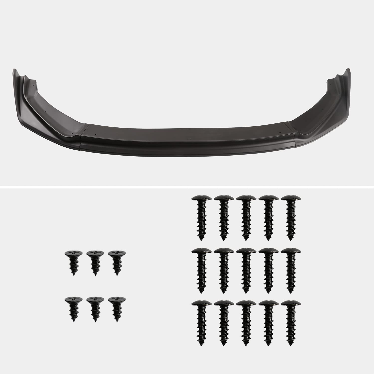 Spec-D Tuning Black Front Bumper Lip Spoiler Splitter Body Kit 3Pc Compatible With Honda Fit 2014-2017