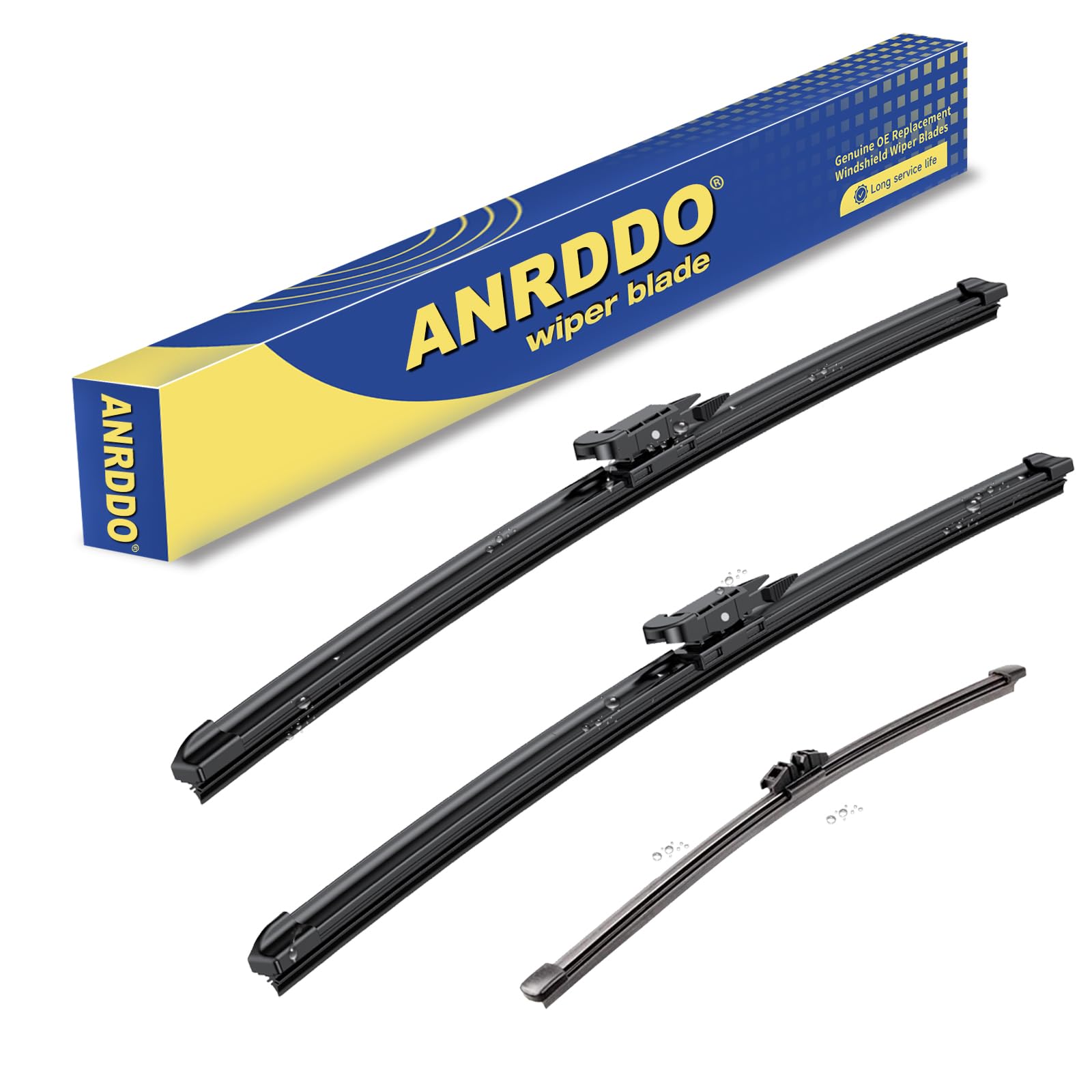 3 Wipers Replacement For Ford Explorer 2011-2018 Original Equipment Front And Rear Windshield Wiper Blades Set 26'+22'+11' (Set Of 3) Pinch Tab