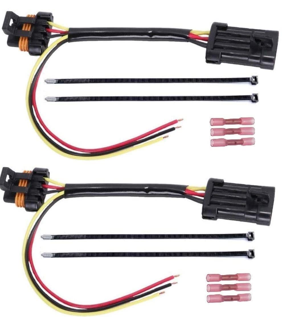 Muzzys (SET OF TWO) Tail Light Whip Power Harness Adapter Pigtail Jumper FITS: 2014-2023 Polaris GENERAL RZR 900 1000 XP Turbo R