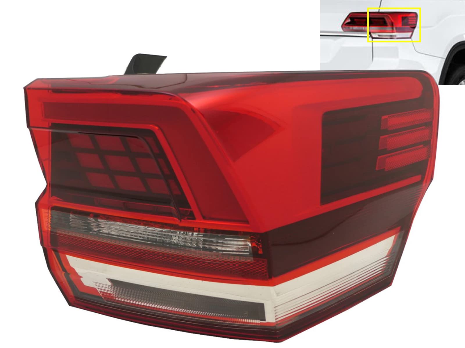 APA Replacement for Outer LED Tail Light 2018 2019 2020 Atlas Passenger Right Side 3CN945208B VW2805130C