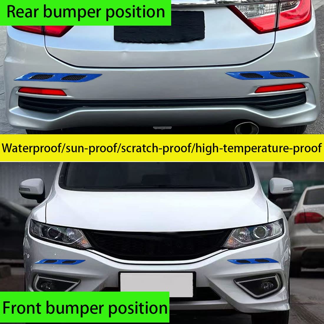 2 PCS Car Strong Reflective Stripe Stickers,Car Trunk Reflective Stickers,Night Visibility Reflective Decal,Reflective Safety Wa