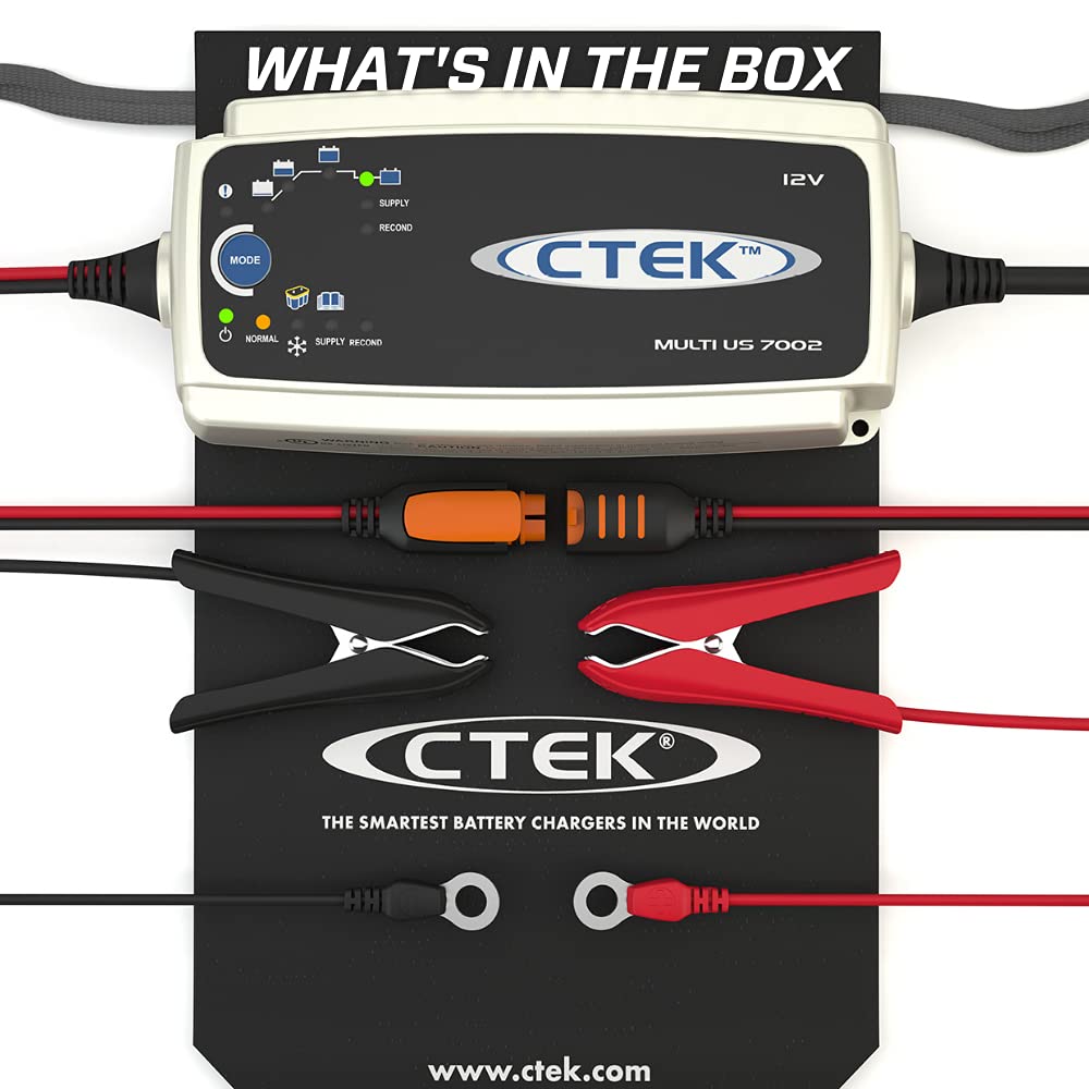 Ctek (56-353) Multi Us 7002 12-Volt Battery Charger,Black