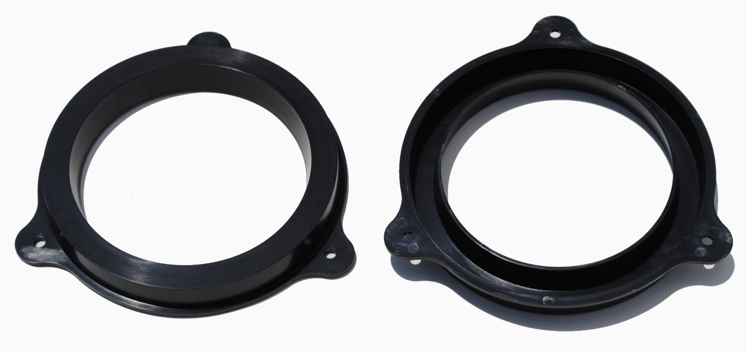 6.5 Inch (6) Black Plastic Speaker Adapter Bracket Ring Select Models Compatible with Nissan / Infiniti
