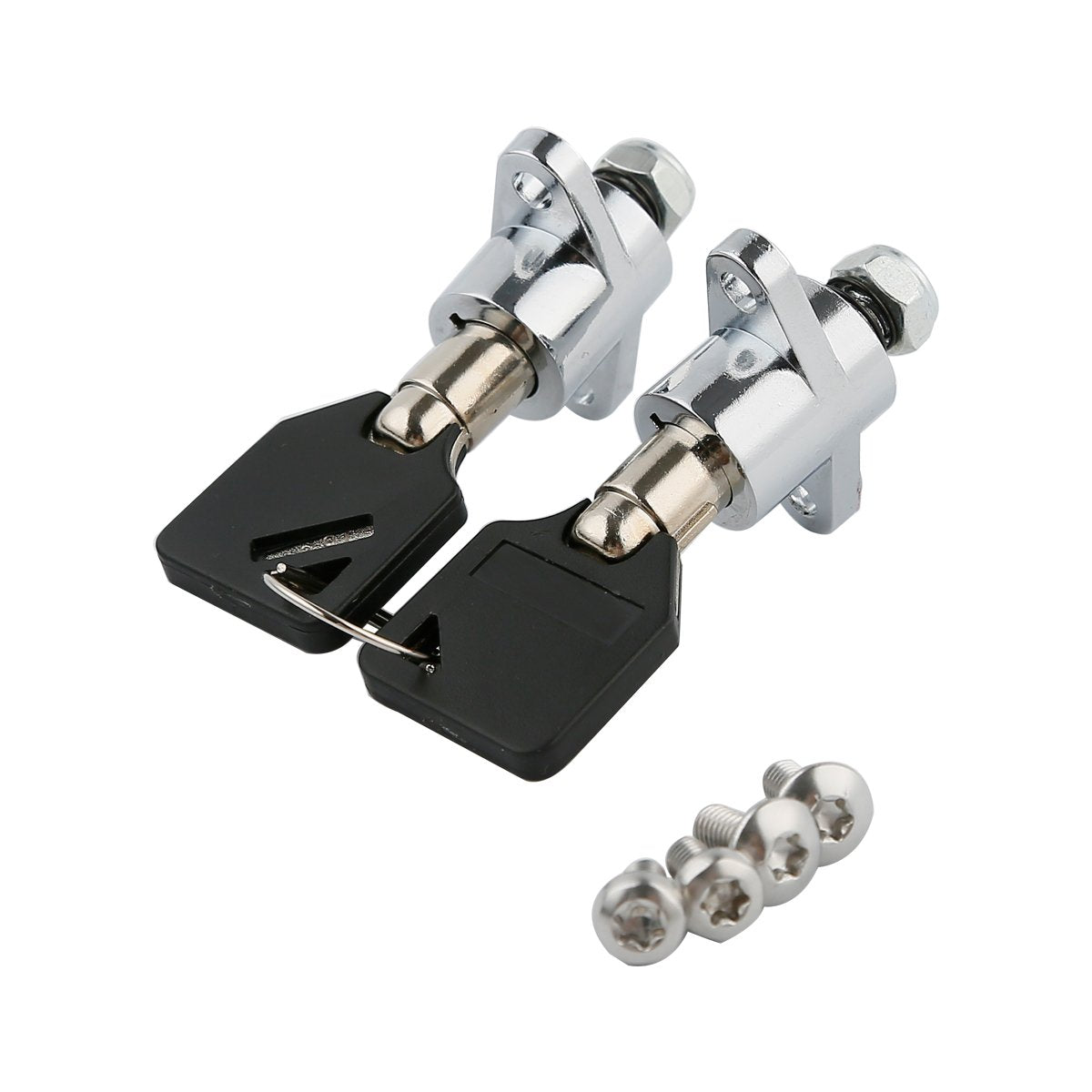 XFMT Motorcycle Hard Saddlebags with Lock Keys Set - Steel - For Harley Touring, Road King, Street Glide 2014-2024