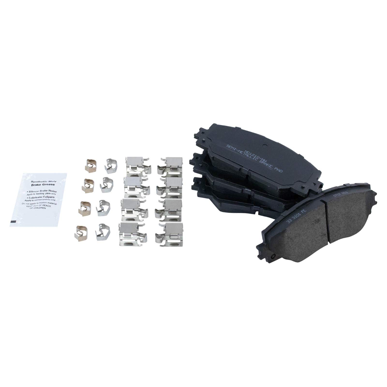 Trq Front Brake Pad & Rotor Kit Brake Pads Brake Rotor Semi-Metallic Premium G-Coated Compatible With 2009-2010 Pontiac Vibe 200