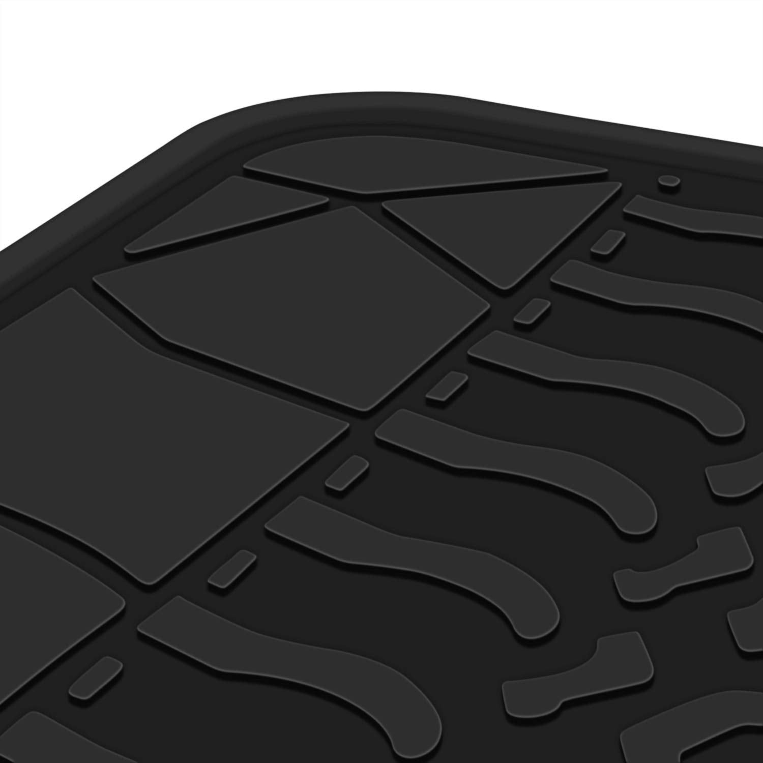 San Auto Cargo Liners Custom Fit For Jeep Wrangler Jk Unlimited Jku 4 Door Sahara Rubicon 2015 2016 2017 2018 Trunk Mats Full Black Rubber All Weather With Subwoofer Heavy Duty Odorless
