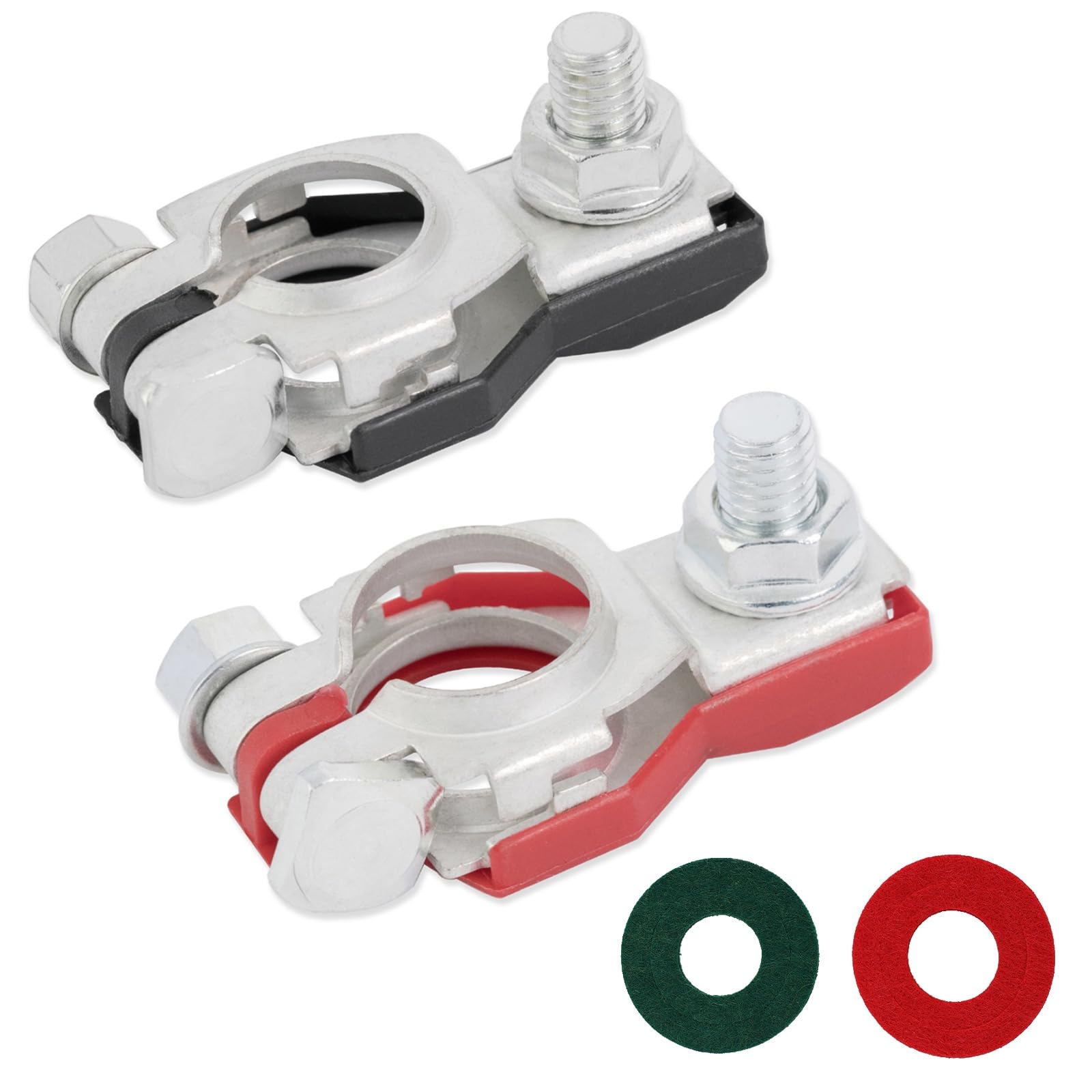 Aoerzn Premium Battery Terminal Connectors For Nissan, Positive And Negative 1 Pair, Good Contact, Corrosion Resistance, Fits Fo