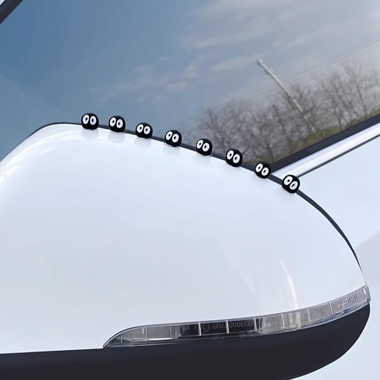 Soot Sprite Car Rearview Mirror - 25 Pcs Cartoon Soot Sprites Accessories for Car Interior Decoration Dashboard Car Ornament Fun