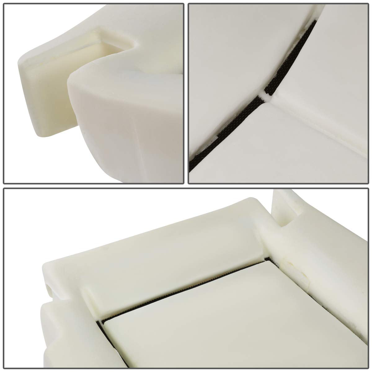 Auto Dynasty Vinyl Cloth Bucket Seat Bottom Lower Cushion Pad Compatible with Dodge Ram 1500 2500 3500 4500 5500 Pickup Truck 06