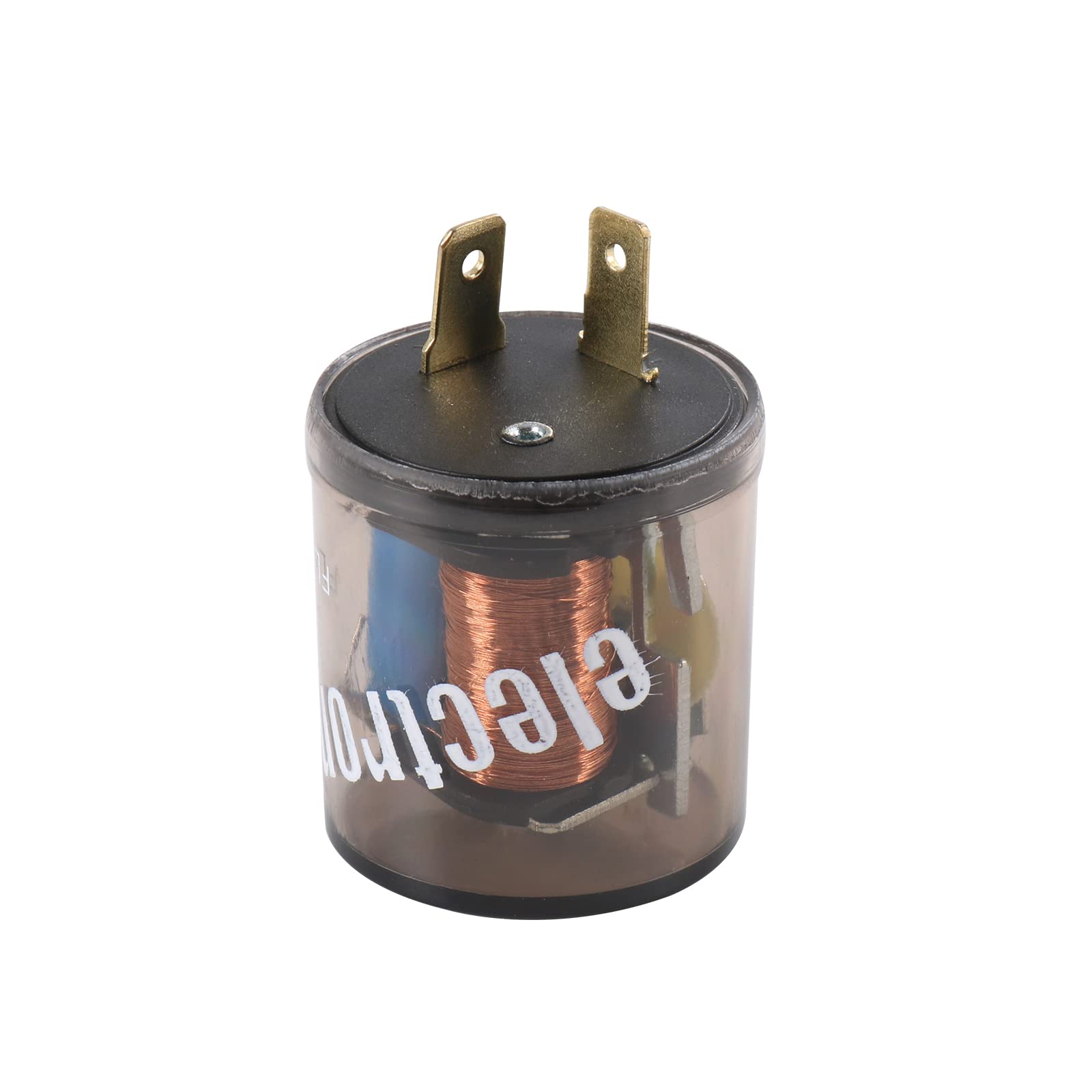 LDMINDA 4 Pcs 2 Pin 12V Electronic Turn Signal Flasher Relay 2 Prong Flasher Relay 20 Amps for Universal Automobile Motorcycle B