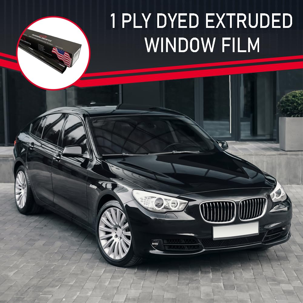 United Professional Window Tint 3% Vlt 24'' In X 100'Ft 1Ply Dyed Upgraded Film - Privacy Window Tint For Cars, Home, Blocks Uv/