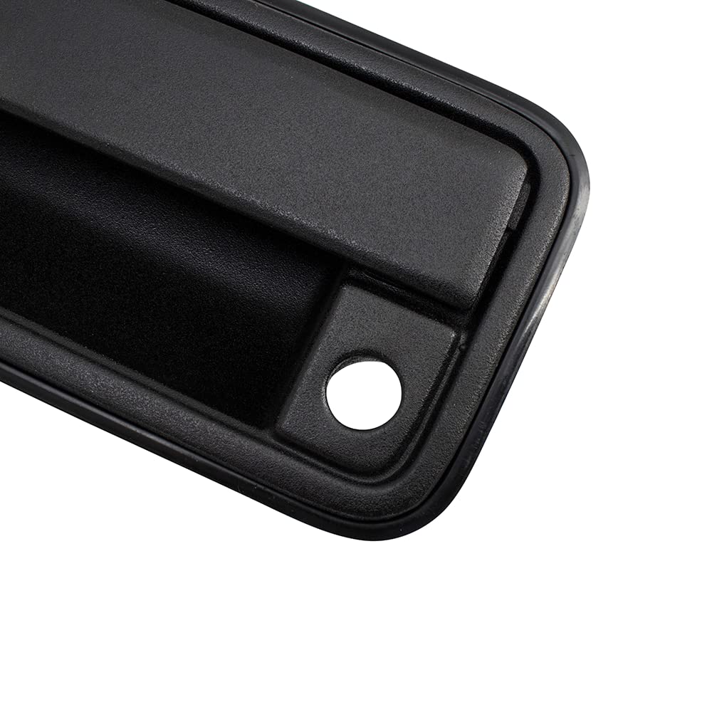 Autoandart Brock Replacement Driver & Passenger Side Front Outside Textured Black Metal Door Handle & Base Compatible With 1995-