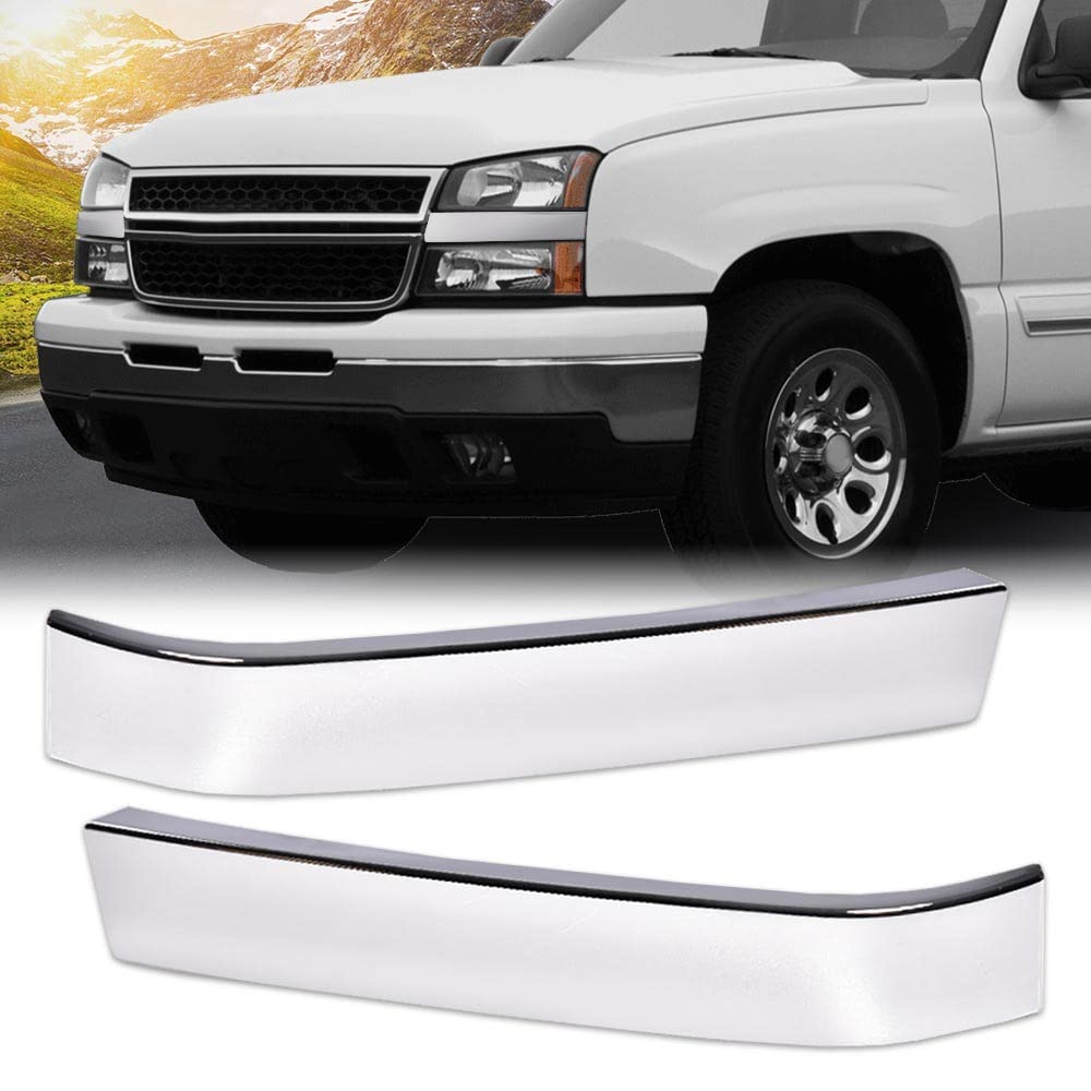 Pit66 Grille Trim Set, Compatible With 2003-2007 Chevy Silverado 1500 Classic Hd 2500 3500 Lh Rh Driver & Passenger Side, 2 Pcs,