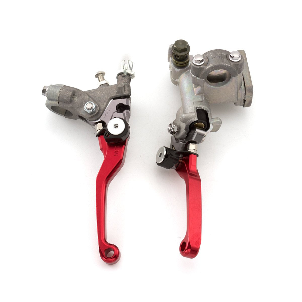 FXCNC Motorcycle Brake Master Cylinder Reservoir Clutch Lever, Aluminum, Red, Fits CR125R, CR250R, CRF150R/250R/450R, CR80R/85