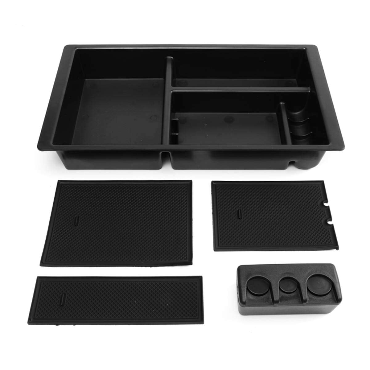 Dna Motoring Ztl-Y-0012 Center Console Armrest Organizer Tray (For 14-18 Silverado/Sierra), 1 Pack,Black