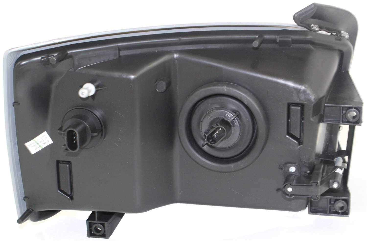 Evan-Fischer Headlight Assembly Compatible With 2005-2007 Dodge Dakota Halogen Chrome Interior With Corner Light Bulb Shield Dri