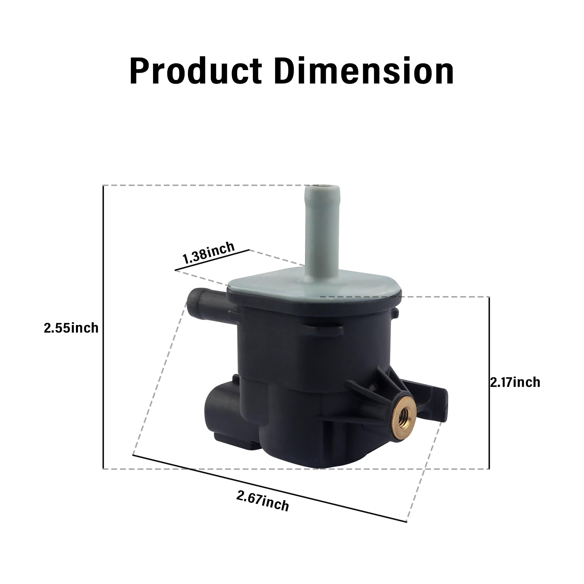 Car Vacuum Purge Valve Solenoid,Automotive Replacement Purge Valves OEM#90910-12276,Compatible with Scion Mazda Lexus Pontiac To