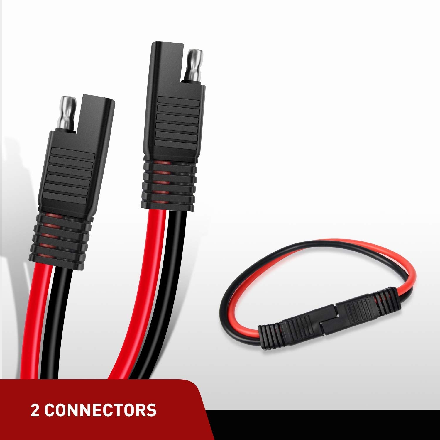 Nilight 10 Gauge 2 Pin Quick Disconnect Harness,Heavy Duty Sae Connector Bullet Lead Cable
