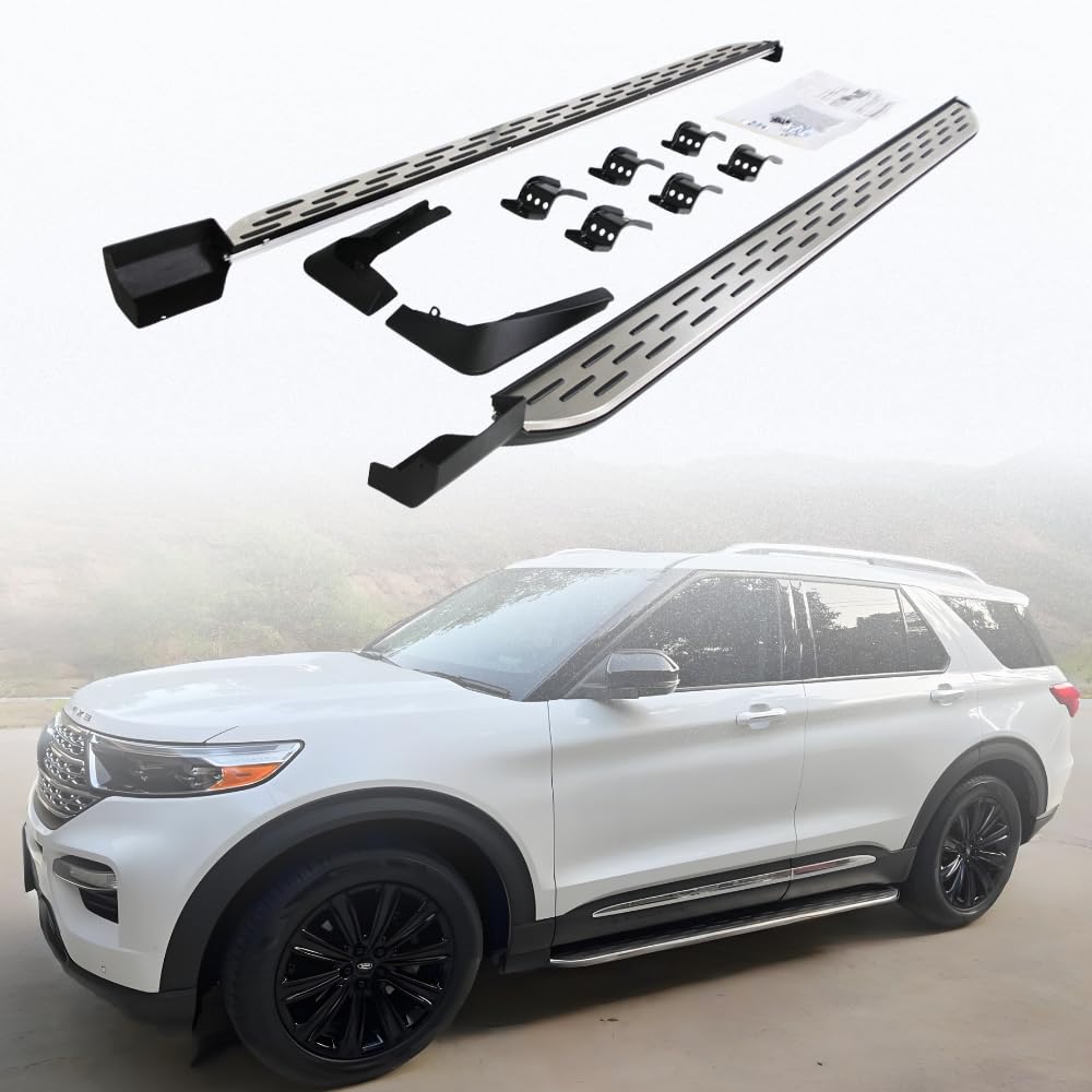Titopena Side Steps Fit For Ford Explorer 2020-2024 2025 Xlt,St,Limited,Hybrid,Platinum,Running Board Nerf Bar (With Mud Flaps)