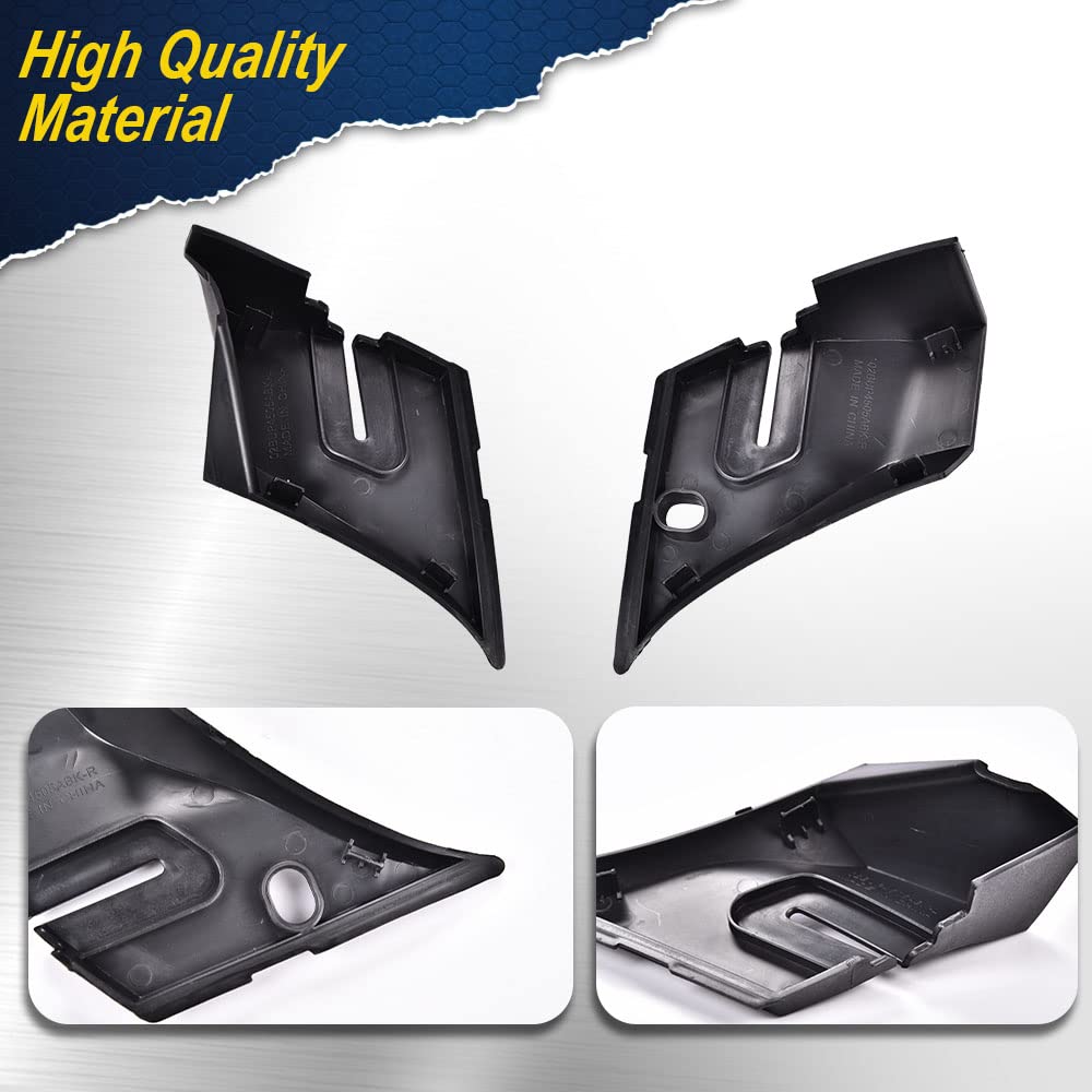PIT66 Windshield Wiper Cowl End Panel for 2007-2013 Chevy Silverado 1500 2500 3500, Black ABS Material