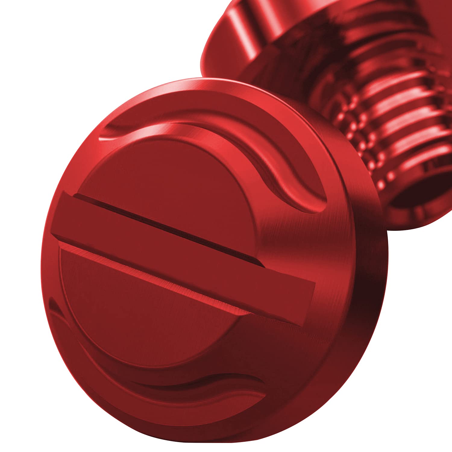 Averzella 4Pcs Motorcycle Red Mirror Hole Plugs 2 Regular+2 Reverse M8X1.25 (Red, M8>2 Regular + 2 Reverse)