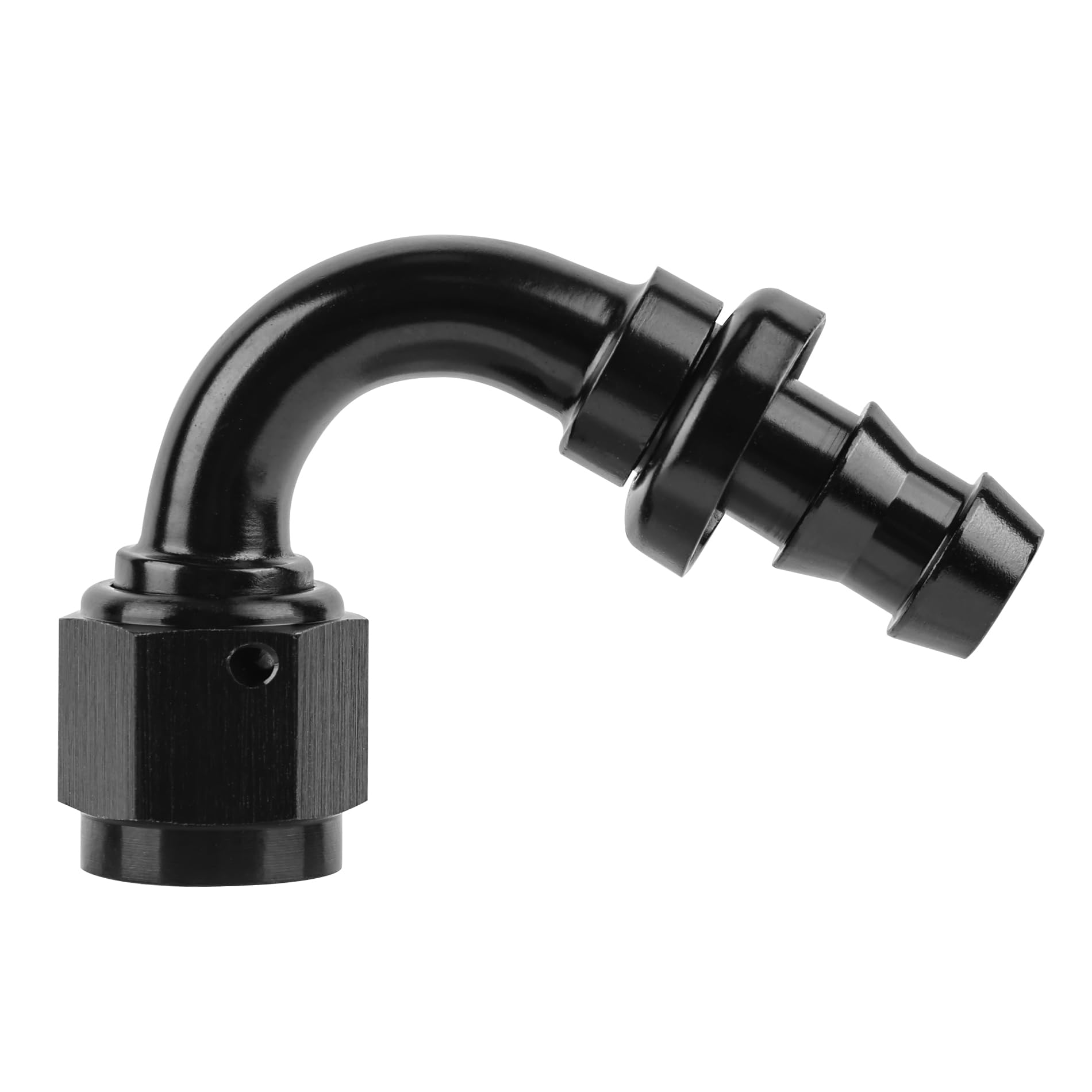 Evil Energy 4An 120 Degree Push Lock Hose Fitting End Black