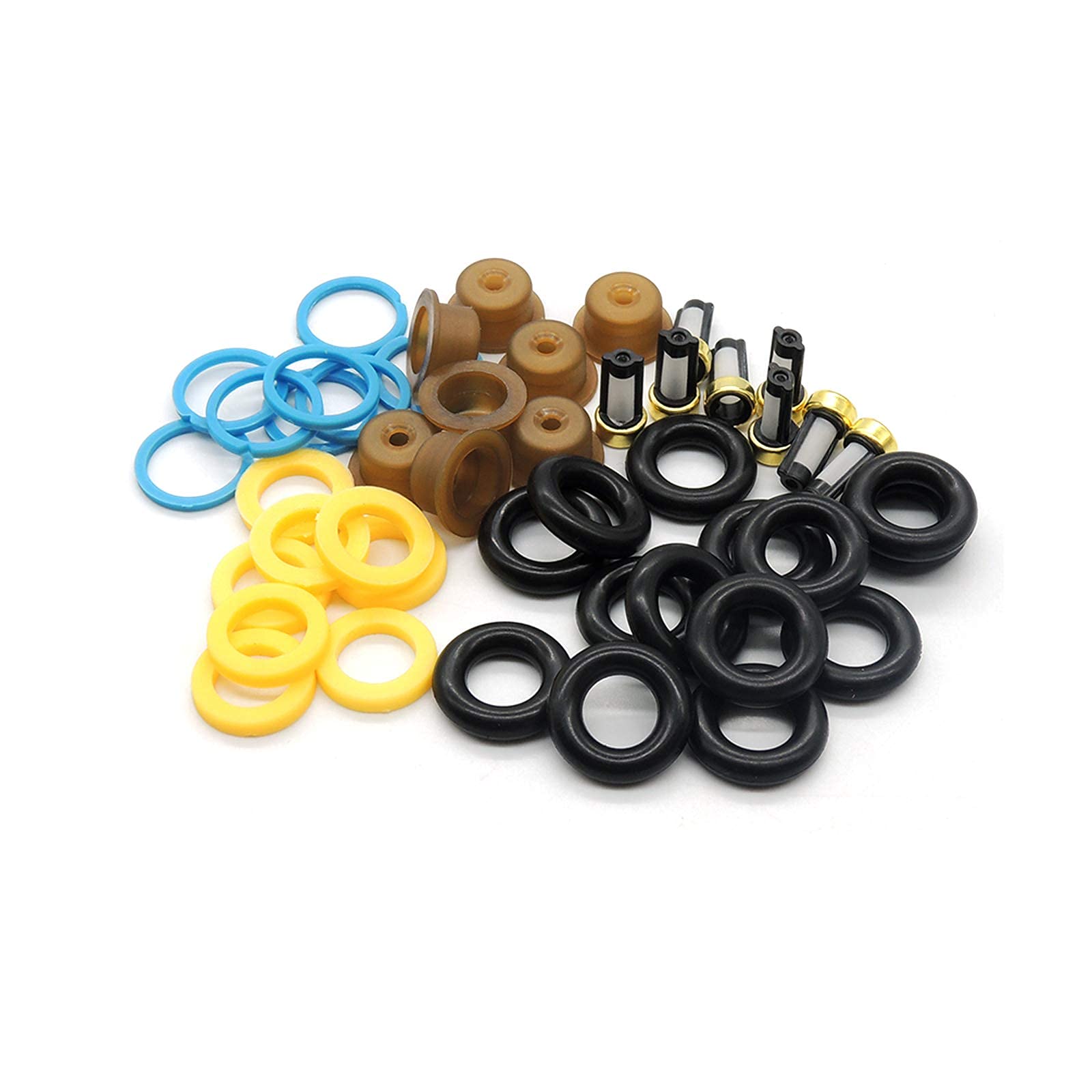 HiSport Fuel Injector Seal Kits Include O-rings, Pintle Caps, Seal Spacers and Filter Baskets Universal Repair Set Replaces 0280