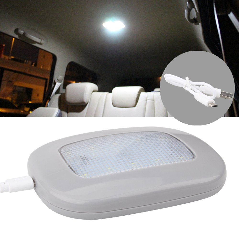 KaiDengZhe Auto Car Ceiling Roof Lights Magnetic Dome Light with Universal USB Rechargeable Wireless 10 LEDs for Interior and Ex