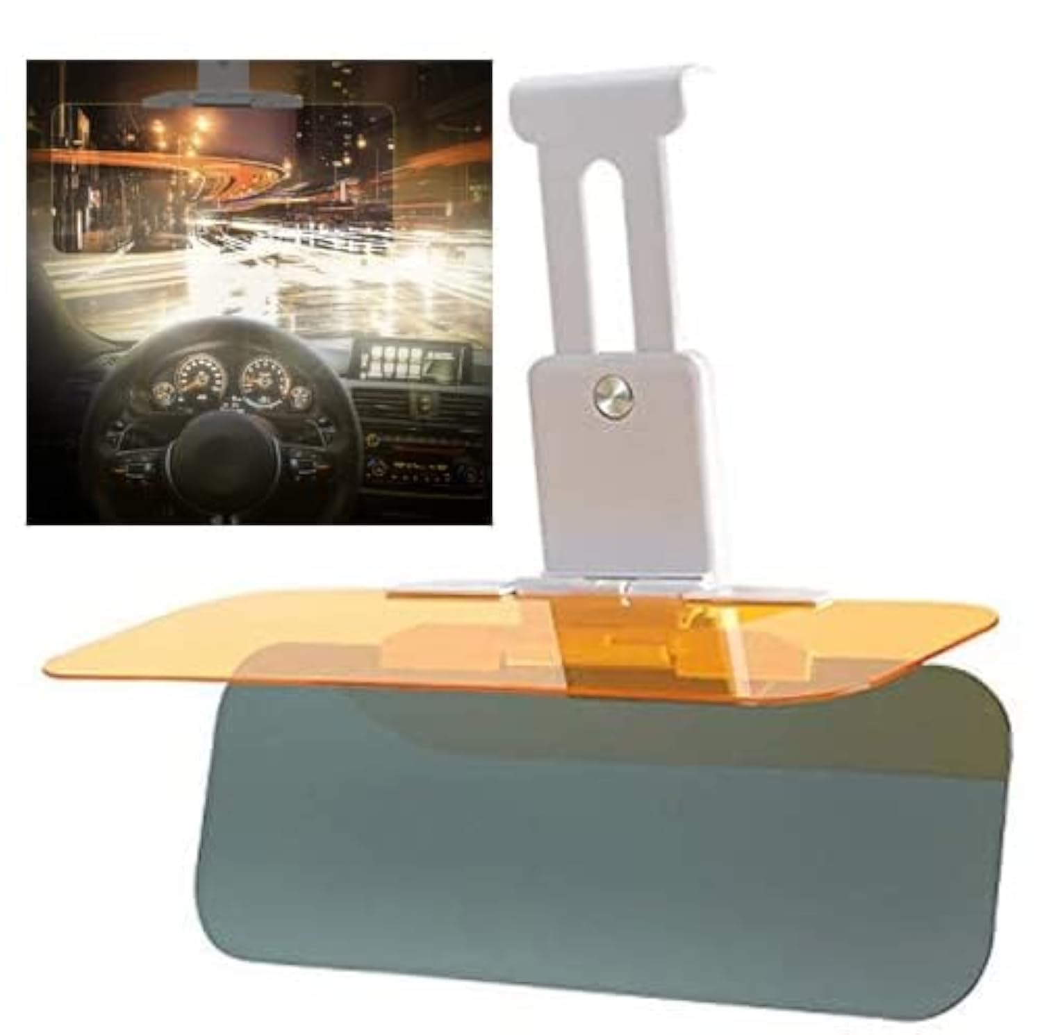 Car Sun Visor, 2 In 1 Universal Day And Night Anti-Glare Visor Sun Visor Extender, Visor Blocker, Night Vision Anti-Dazzle Winds