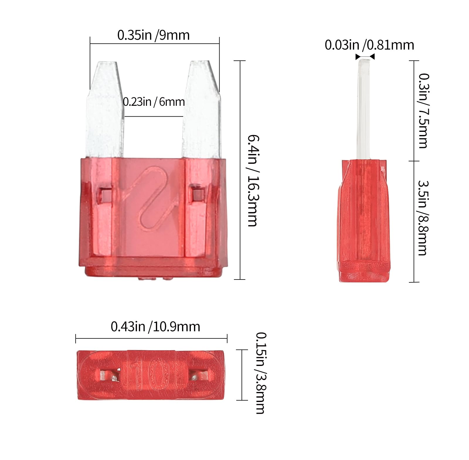 Xjlsgxusg 80Pcs 20Amp Mini Car Fuses, Blade Fuse Assortment Kit For Car, Marine, Truck, Rv Fuse Replacement