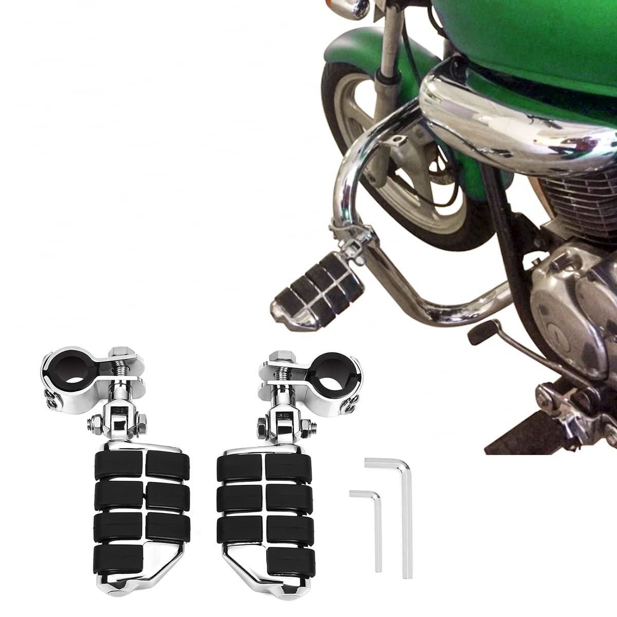 Motorcycle Foot Pegs Foot Rest Highway Footpegs Compatible with Road King Street Glide Honda Kawasaki Suzuki Yamaha 25mm 32mm 34