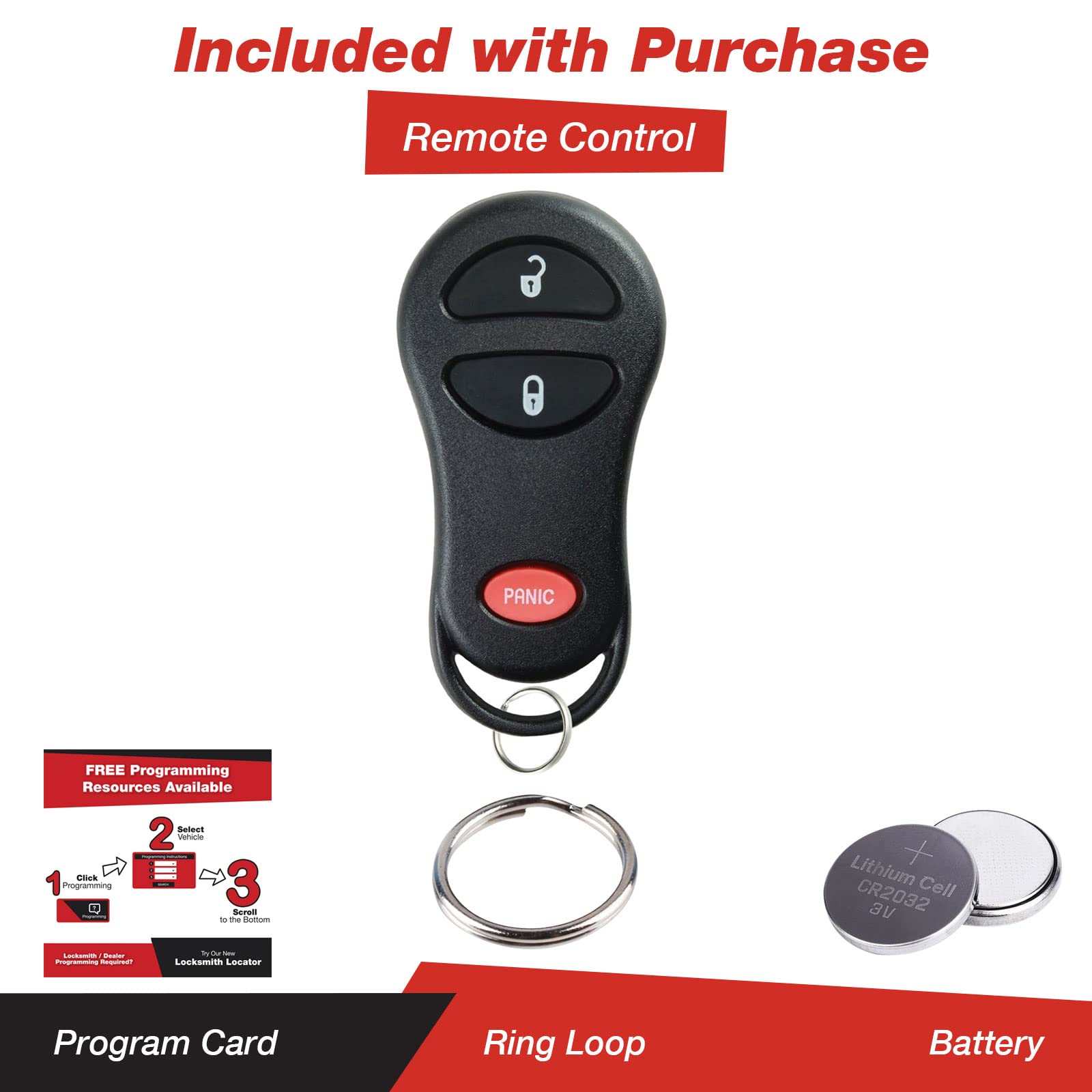 Keylessoption Keyless Entry Remote Control Car Key Fob Replacement For Gq43Vt17T, 04686481