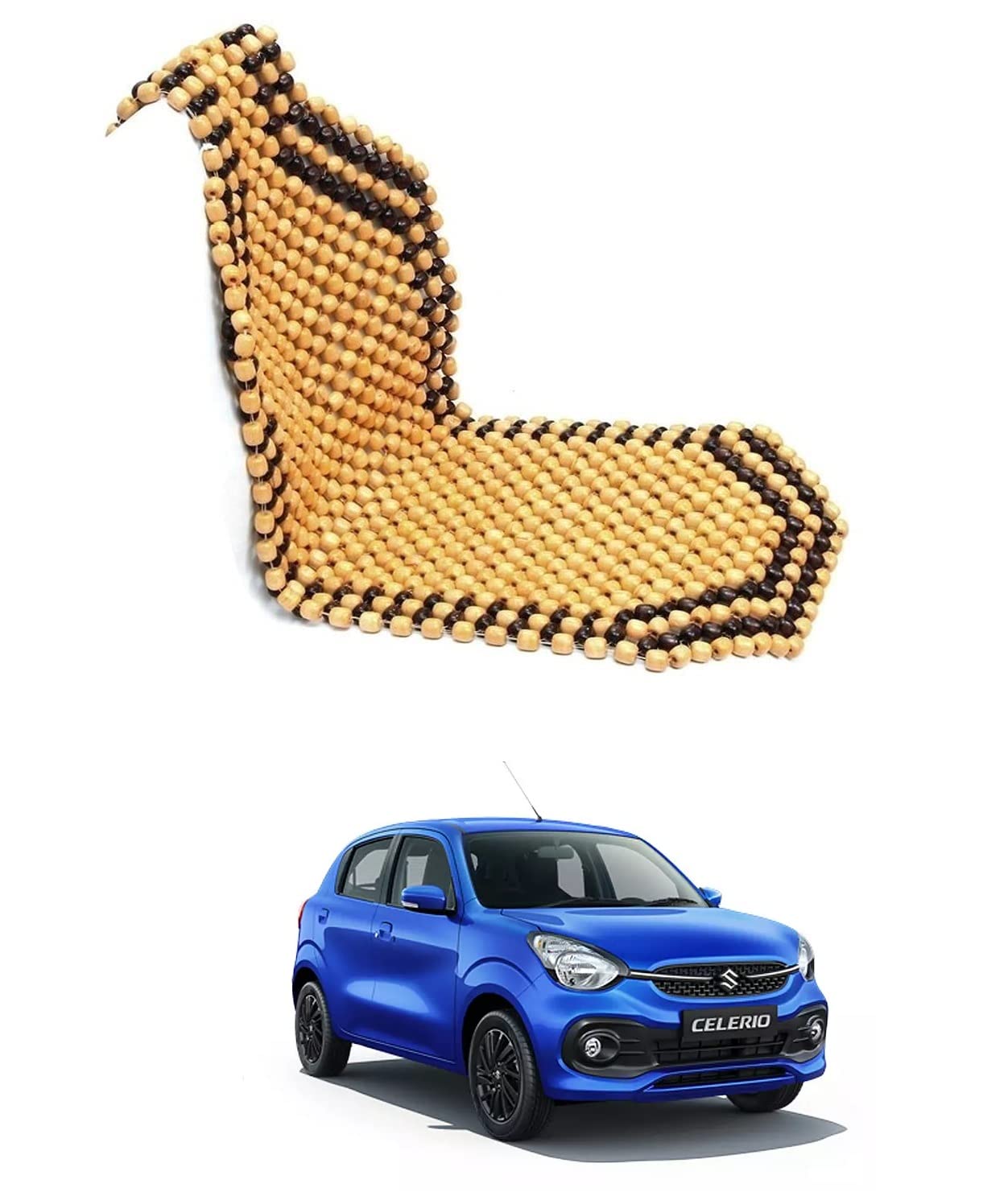 Auto Addict Car Seat Wooden Bead Seat Cover for Maruti CELERIO New 2021